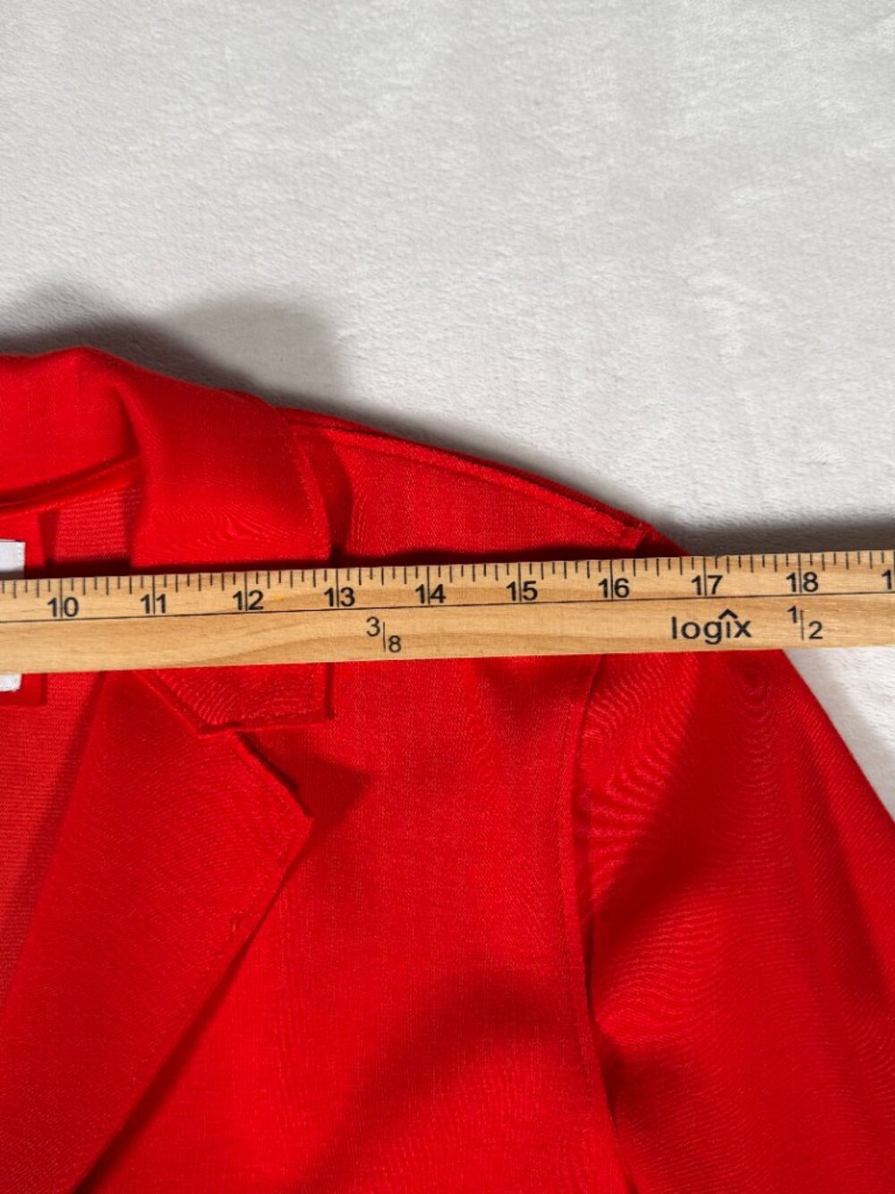 Carolina Belle Montreal Blazer Coat Women Size L Red Long Stretch Snap Closure - Picture 5 of 16
